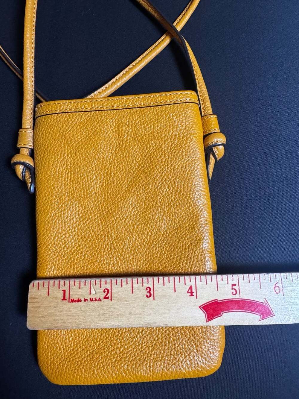 J. Jill Woven and Pebble Grain Leather Crossbody Cell Phone Bag - Picture 5 of 6